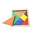Gioco di puzzle in legno colorato Tangram Rätsel, giocattolo educativo per bambini