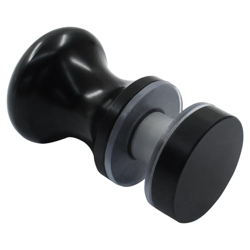 Image of Shower Glass Door Handle, Stainless Steel Pull Handle for Bathroom Glass Doors (Black, Round, 5mm-15mm)