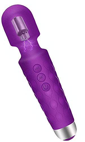 Wand Massage Masseur Sans Fil Baguette de massage PALOQUETH pour soulager les Muscles du Cou, Épaules, Pied, Personnelle Thérapie avec 20 Vibrations 8 Vitesses USB Rechargeable