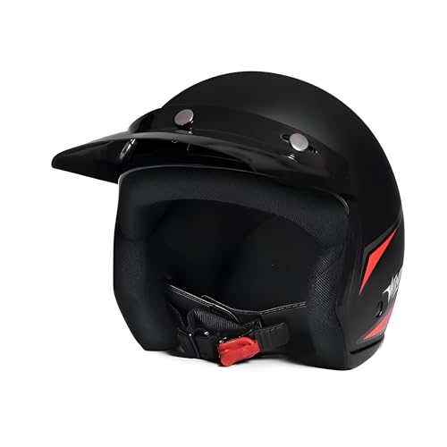 Capacete Wind Tecno Preto Fosco/Vermelho (58)