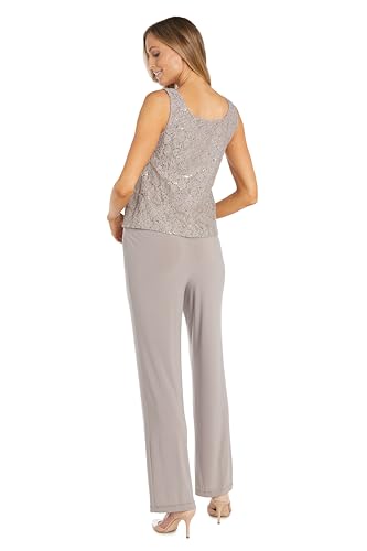 R&M Richards Women's Pearl Glow Lace Pant Set4