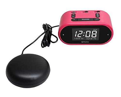 RIPTUNES Despertador digital alto com batedor de cama para pessoas com sono pesado para quarto, alar