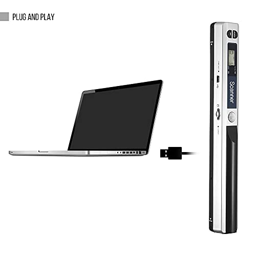 Varinha portátil portátil sem fio scanner tamanho A4 900 DPI JPG/PDF formato display LCD com bolsa p