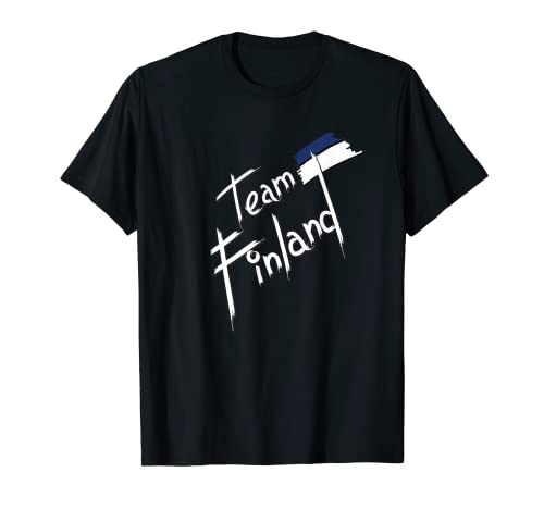 Flag Finland T-Shirt, Black