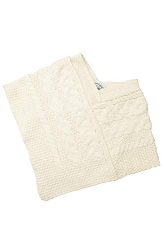 Image of Aran Crafts Kid's Irish Cable Knitted Soft Cape Poncho (100% Merino Wool)