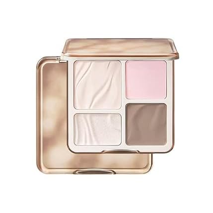 2 In 1 Highlighter Contour Palette, Eyeshadow Makeup Palette, Matte Brightening Three-Dimensional Shadow Contouring (A+B), Sculpt the Face Makeup (C-Flying Shadow (yellowwhite skin))