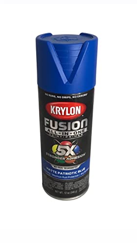 Image of Krylon K02916007 Fusion All-In-One, Matte, Patriotic Blue, 12 oz.