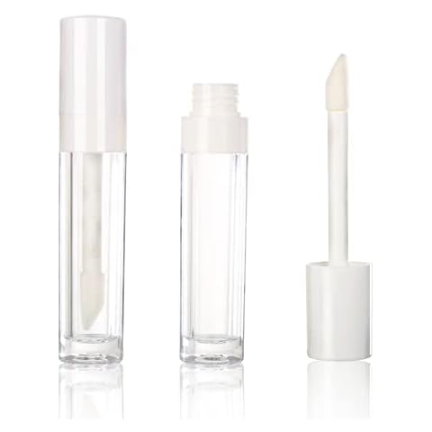 COSIDEA 30pcs White Empty 8ml 0.27oz PETG Lip Gloss Tubes with Big Doe Foot Wand,Lipgloss Containers,Concealer Tube Packing Container Bulk Wholesale Cover