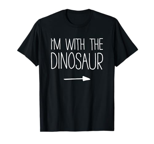 I'm With The Dinosaur Shirt Adult Kids Men Women Costume T-Shirt