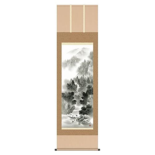 山水画掛け軸 楽天市場】掛け軸 水墨山水 (三浦光陽) （掛軸小物なし) 送料