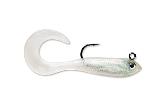 Storm unisex adult Target species , Bass Trout WildEye Curl Tail Minnow 03 Pearl, pearl, One Size US