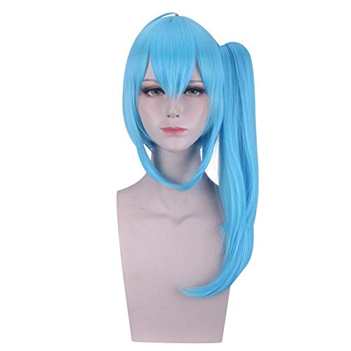 Anime Bilibili Mascot 22 33 Blue Wig Cosplay Costume Synthetic Hair Halloween Costume Party Play Wigs For Women + Cap PL-342, OneSize, As Show