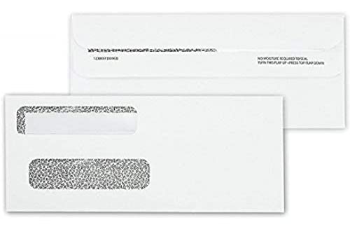 ABC Double Window Confidential Envelopes, 8.625 x 3.625 inches (500)