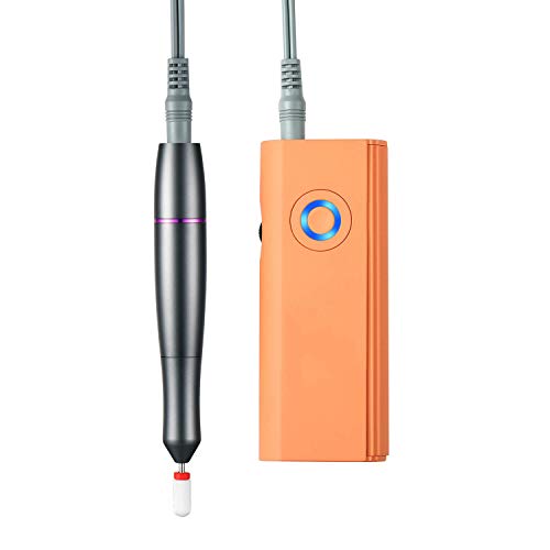 Professional 30000RPM Electric Nail Drill for Acrylic Nail Gels Dip Powder, Rechargeable Portable Efile Handpiece Electrical Manicure Pedicure Polishing Shape Tool (Shine Gray)