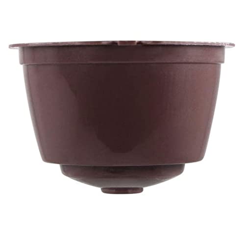 Cápsulas de café reutilizables, cestas de filtro de café recargables, cápsulas de plástico compatibles con cafetera Dolce Gusto, color marrón