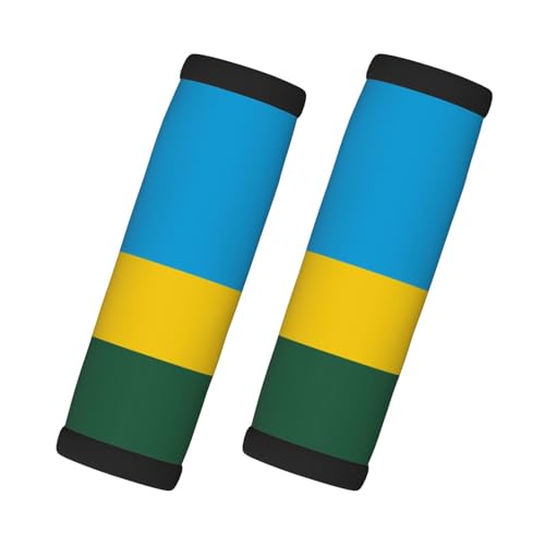 2 Pcs Luggage Handle Wraps, Flag of Rwanda Print Grip Handle Cover/Travel Bag Identifier for Suitcase Accessories