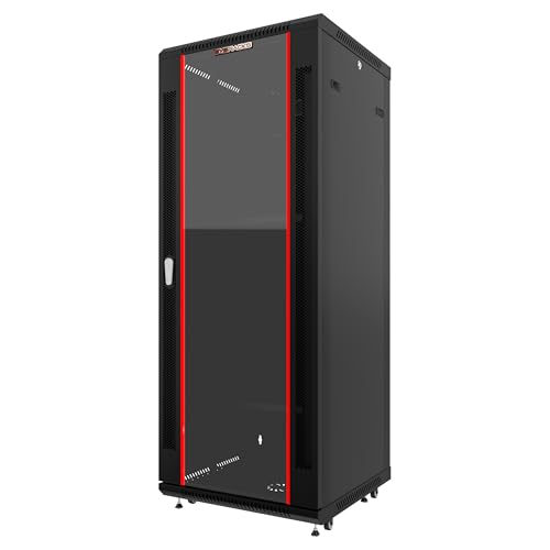 9U - Server Rack - Wall Mount Rack - Locking Cabinet for Network - Electronics - Security - Audio - Video - AV Equipment - Data Rack - 24-Inch Depth Server Cabinet