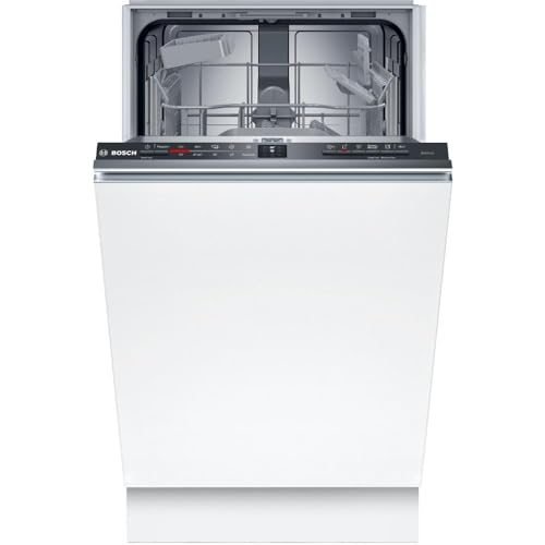 Bosch SPV2HKX42E, Serie 2, Smarter Geschirrspüler Vollintegriert, 45 cm breit, Besteckkorb, extra Trocknung auf Knopfdruck, leiser und...