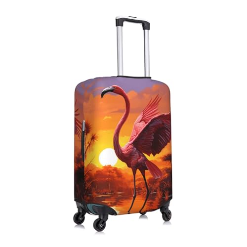 Travel Luggage Cover Fashion Suitcase Protector Flamingo Sunset Spandex Baggage Covers Washable Suitcase Covers Anti-Scratch Luggage Cover Protectors Fits 18-32 Inch Suitcases Small2