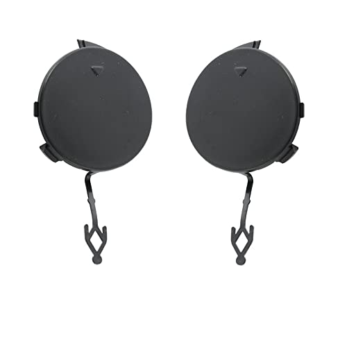 Parachoques delantero remolque cubierta de gancho tapa tortero gancho ojo guarnición cáscara sin pintar a la izquierda derecha tallado tapa de ojo / ajuste for X6 E71 E72 2008-2014(Left and Right)