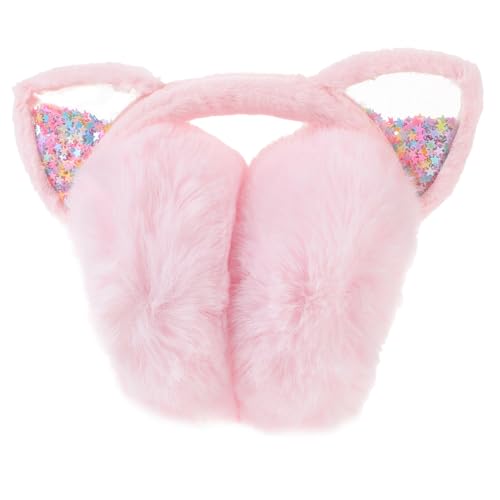 Fluffy Ear Muff for Women Plush Foldable Earmuffs Kids Winter Earmuffs Cat Ear Warmer Plush Ear Cover Ski Earmuff for