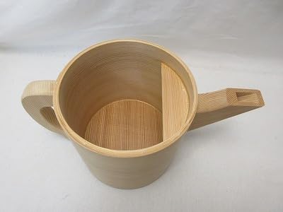 Amazon.co.jp: 604346 茶道具 水次（水注） 曲片口水次 木地