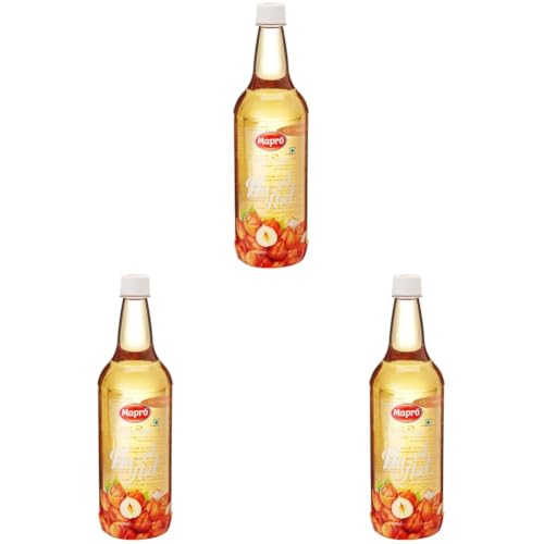 Image of Mapro Hazelnut Flavoured Fruit Syrup, 1 Liter (Pack of 3)