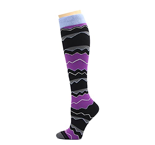 Image of REXX 3 Pairs Women's Knee-high Therapeutic Graduated Anti-Fatigue 8-15mmHg Combed Cotton Compression Socks