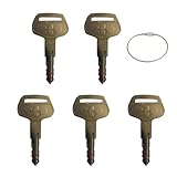 Raheem 5 Stück 787 Schlüssel Set Zündschlüssel Ersatzschlüssel für Komatsu Bagger Schweres Gerät Baumaschinen Schlüssel Set