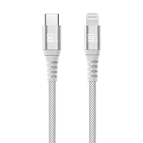 LAX USB C to Lightning Cable - 1 FT [Apple MFi Certified] Fast Charging Braided Sync Cord, Compatible with iOS Devices iPhone 11/11 Pro/11 Pro Max/XS Max/XS/XR/X/8 Plus/8, iPad and More