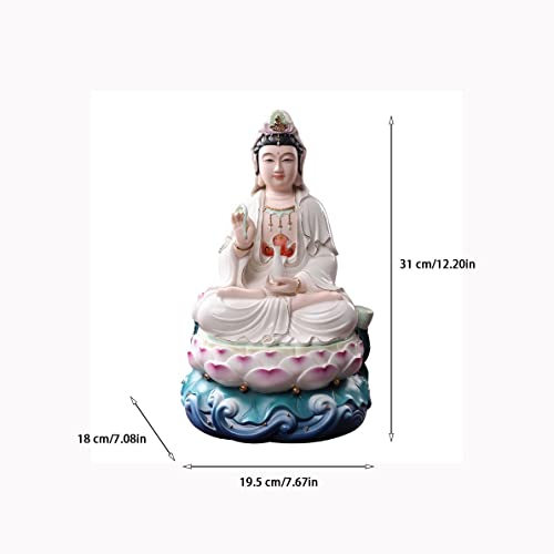Statue Bouddha céramique Avalokitesvara, art sacré d'exception - 3