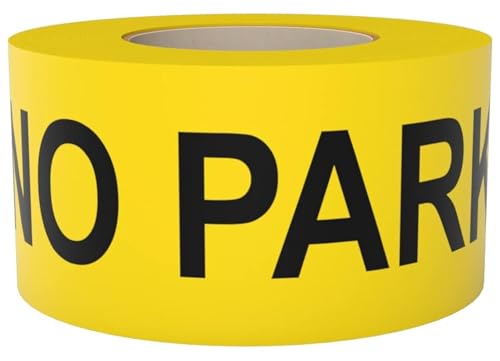 Caution No Parking Tape 3 inch X 1000 feet • Bright Yellow with a Bold Black Print for High Visibility • 3 in. Wide for Maximum Readability • Tear Resistant