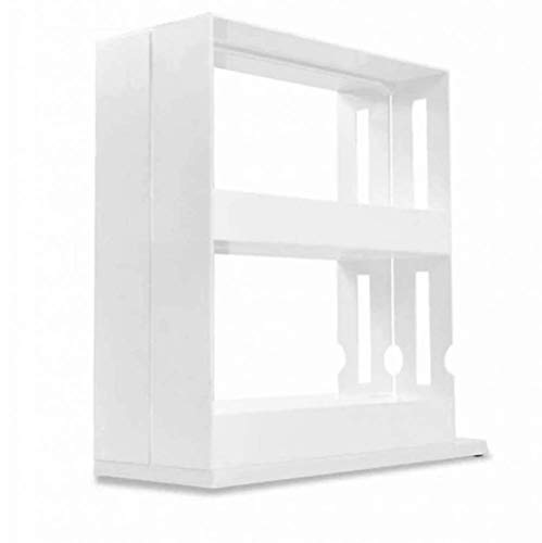 XWBLDBDFC Organizador de especias, caja de almacenamiento de condimentos, multifuncional, extraíble, almacenamiento de cosméticos, estante de especias de 2 niveles, capacidad para hasta 20 tarros de