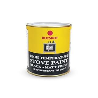 Hotspot Stove Paint Matt Black 250ml -High Temperature Heat Resistant Paint for Stoves, Fireplaces & Metal Surfaces – Long-Lasting, Durable Matt Finish for Indoor & Outdoor Use