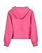 Batermoon Girls' Hoodies Sweatshirts Half Zipper Pullover Crop Tops for Teen Girls Long Sleeve Sweater Thumb Hole Rose Red