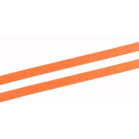 YYCRAFT 3/8 Inch 10mm Bra Strap Elastic Band Trim Elastic Ribbon Craft Sewing(20 Yards) (Orange) Cover