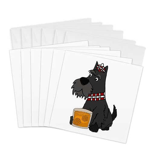 Cartes de vœux terrier écossais 15 cm | Évitez les pannes d'idées de messages