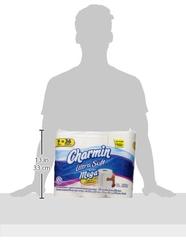 Image of Charmin Ultra Soft Toilet Paper 9 Mega Rolls = 36 Regular Rolls