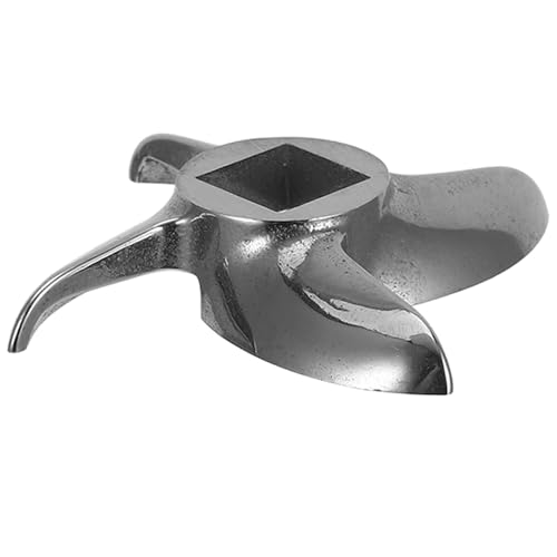 Angoily Couteau de Rechange pour Hachoir à Viande Taille 12 en Acier Inoxydable, Lame Trou Carré 12 Mm et Diamètre 63 Mm, Accessoires pour Découpe et...