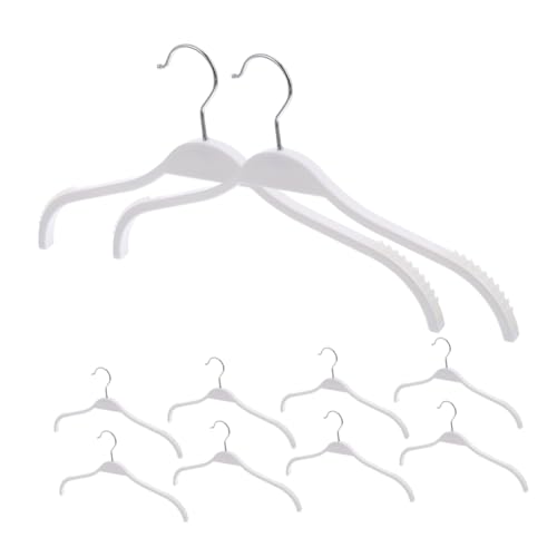 OFFSCH 12Pcs Windproof Nonslip Clothes Hangers Plastic Coat Hangers for Clothes Pants and Dresses Space Saving and Stylish Closet Organizer