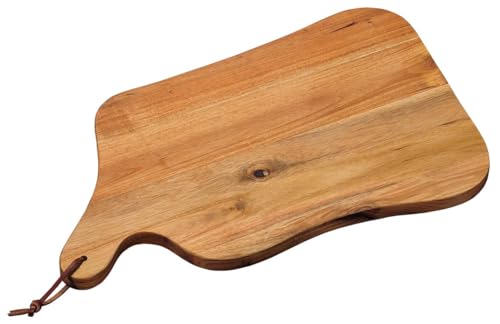 KESPER | Schneid- und Servierbrett, Material: Akazienholz, Maße: 42,5 x 25 x 1,5 cm, Farbe: Braun, Natur | 28612