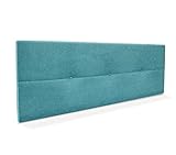 Cabecero de Polipiel o Tela AQUALINE Pro cabeceros Cabezal tapizado Cama Lujo (Tela Turquesa, 150cm (Camas 150/160))