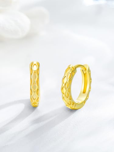 14K Gold Hoop Earrings for Women Hypoallergenic Lightweight Gold Huggie Hoop Earring Jewelry Gift2