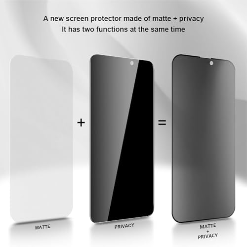 zonyee Privacy Screen Protector for iPhone Air 6.5 Inch, 3 Pack 9H Hardness Full Coverage Anti-Spy Matte Tempered Glass Film - Shatterproof, Bubble Free, Anti-Glare & Anti-Fingerprint by zonyee - Used condition - Image 5