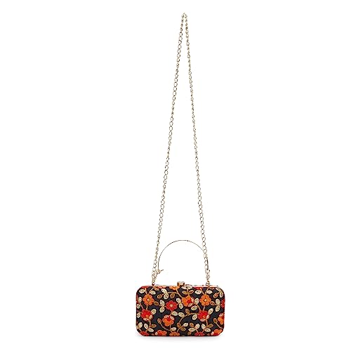 Image of LONGING TO BUY Hand Crafted Designer Box Clutch - Zari Embroidery For Women
