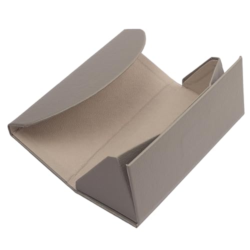 Image of VIVID Eyewear Lightweight Case Cover | Faux Leather Spectacle Eyeglass Box | Magnetic Closure Chashma Dibbi for Specs & Glasses 15.5 X 6 X 6 CM Inside Size | IC-536 | Grey