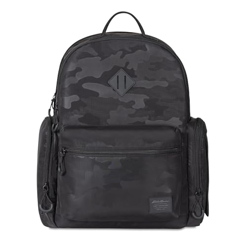 Image of NoJo Eddie Bauer Camo Backpack Diaper Bag - Black & Gray