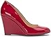 Jessica Simpson Women's Cash Solid Slip On Wedge Heels, Red Patent, 7 M US