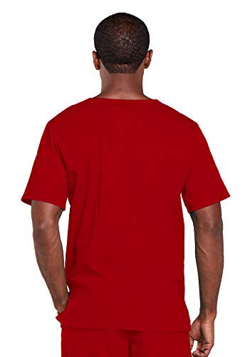 Image of Cherokee Scrubs for Men & Women V-Neck Scrub Top with 4 Pockets, Cotton Blend Soft Stretchy Easy Care Nursing Uniform - 4725