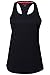Produktbild Sundried Womens Sports Vest Yoga Wear ärmelschulterfrei Training and Gym Tank Top (Schwarz, L)